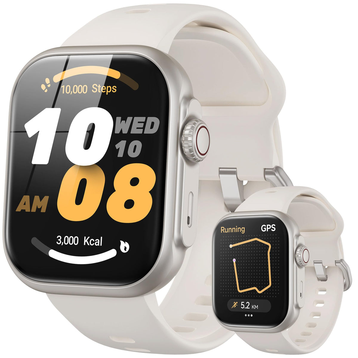 Smart Watch [GPS Alexa Built-in] 24/7 Heart Rate Monitor with HRV SpO2/Stress/Sleep Tracker Calls &amp; Messages 3ATM Waterproof 12-Day Battery 100+ Sport Modes Fitness Smartwatches for Android iOS