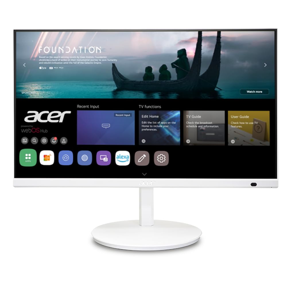 Acer CS272 27” IPS Full HD Smart Monitor | WebOS | Streaming TV | Bluetooth | Wireless Projection | iOT Device for Smart Home | Height Adjustable Swivel Tilt &amp; Pivot | 3Wx2 Speakers | sRGB 99%