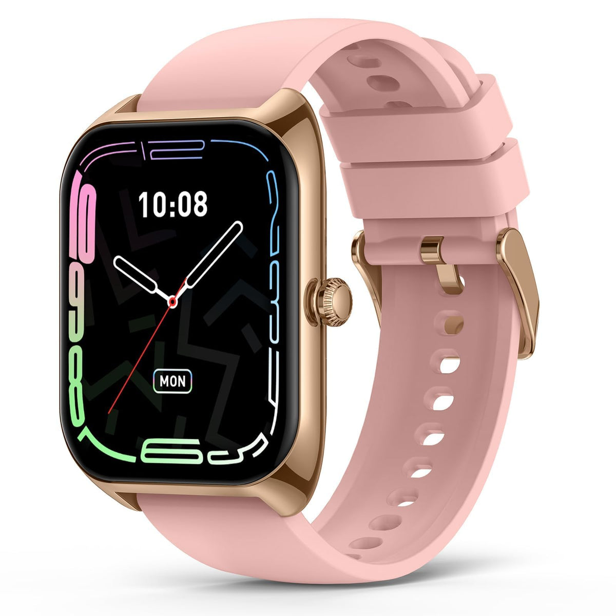 LIMTZOPY Smart Watch for Women Men (Answer/Make Call) 2.02" Smartwatches with 110+ Sport Modes Blood Pressure Blood Oxygen Heart Rate Sleep Monitor IP68 Waterproof Fitness Watch (Pink)