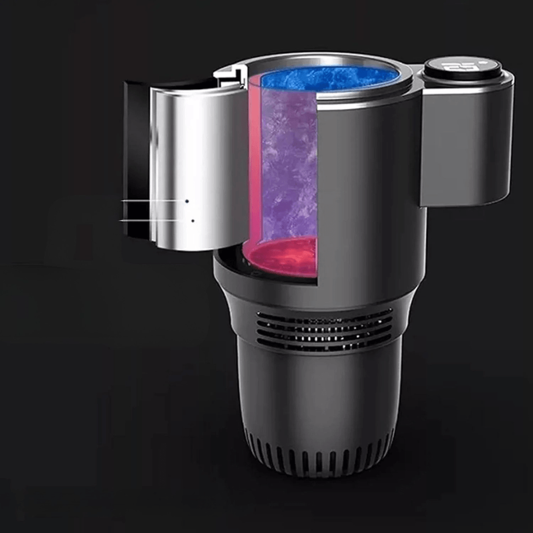 Imagen del Compact Cool Pro™ mostrando su diseño innovador y capacidad de refrigeración para bebidas.
