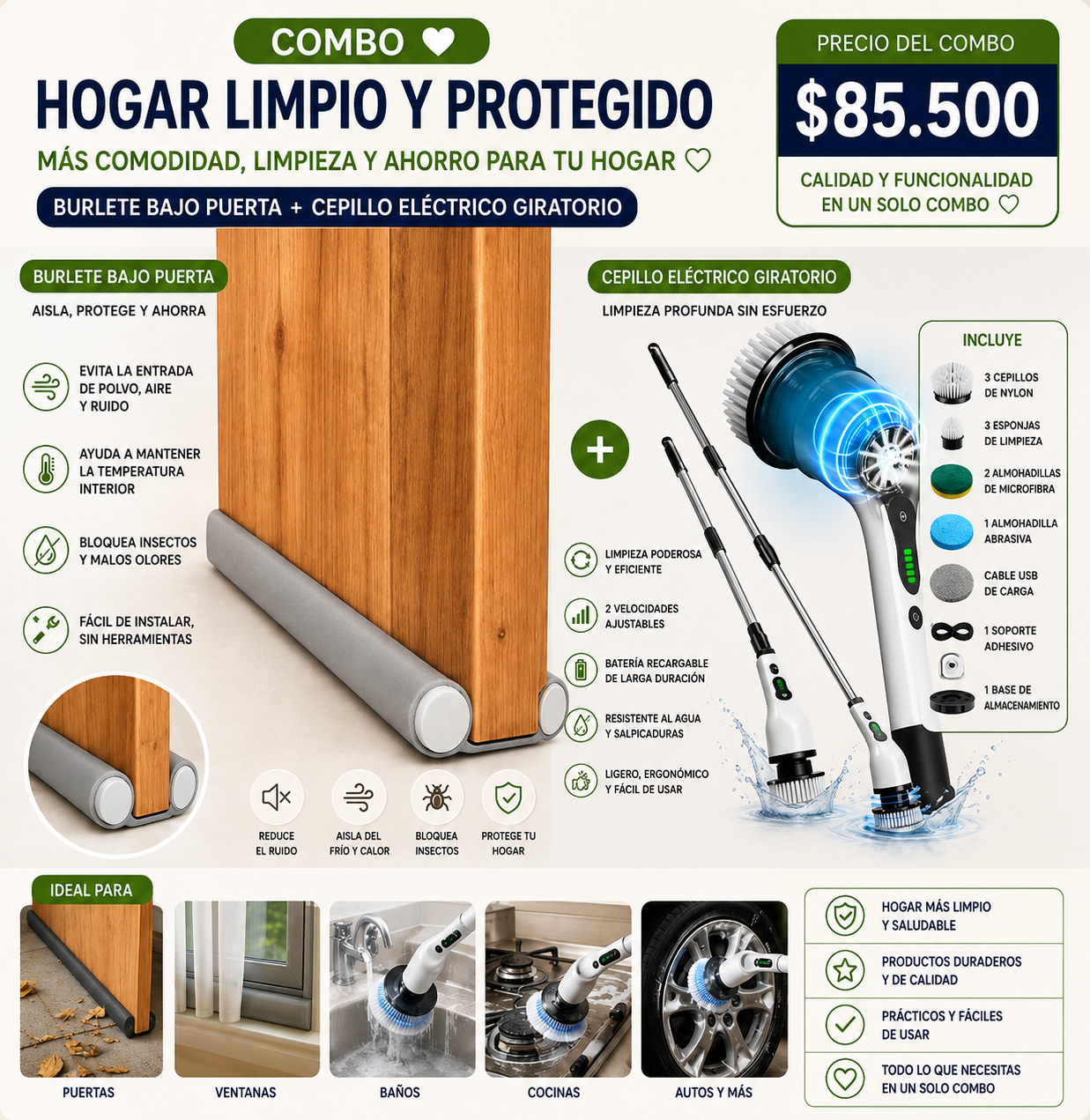 Combo Hogar Limpio y Protegido 2 en 1 🏠