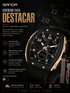 Reloj Original Sanda 6157 Negro Dorado