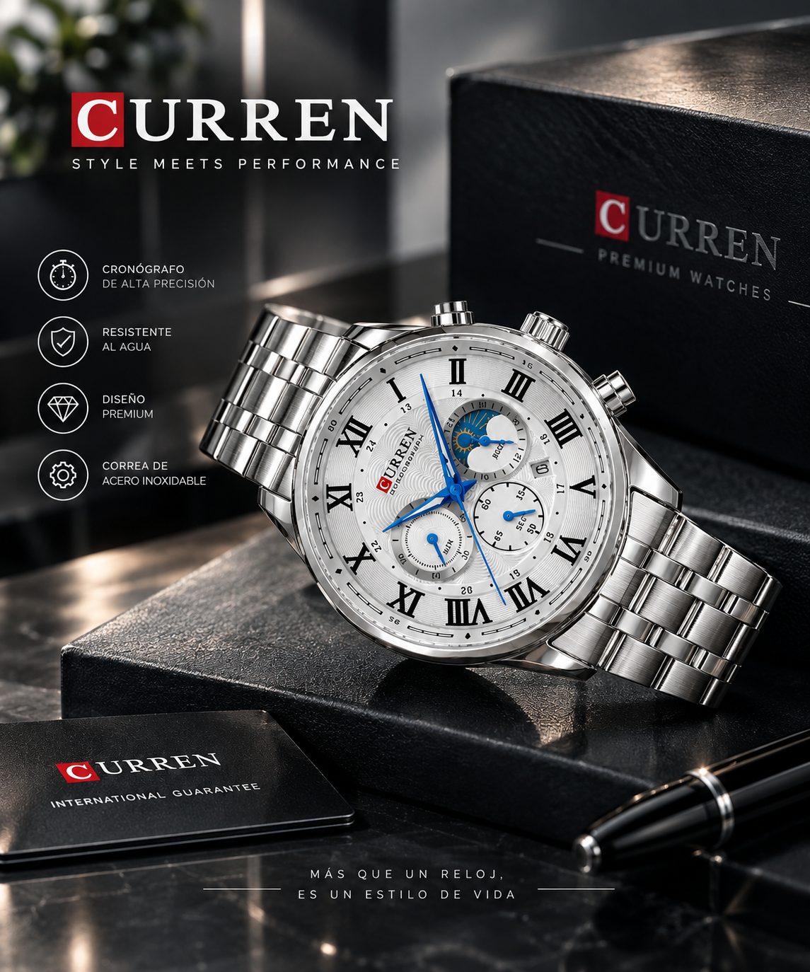 Reloj Curren Acero inoxidable