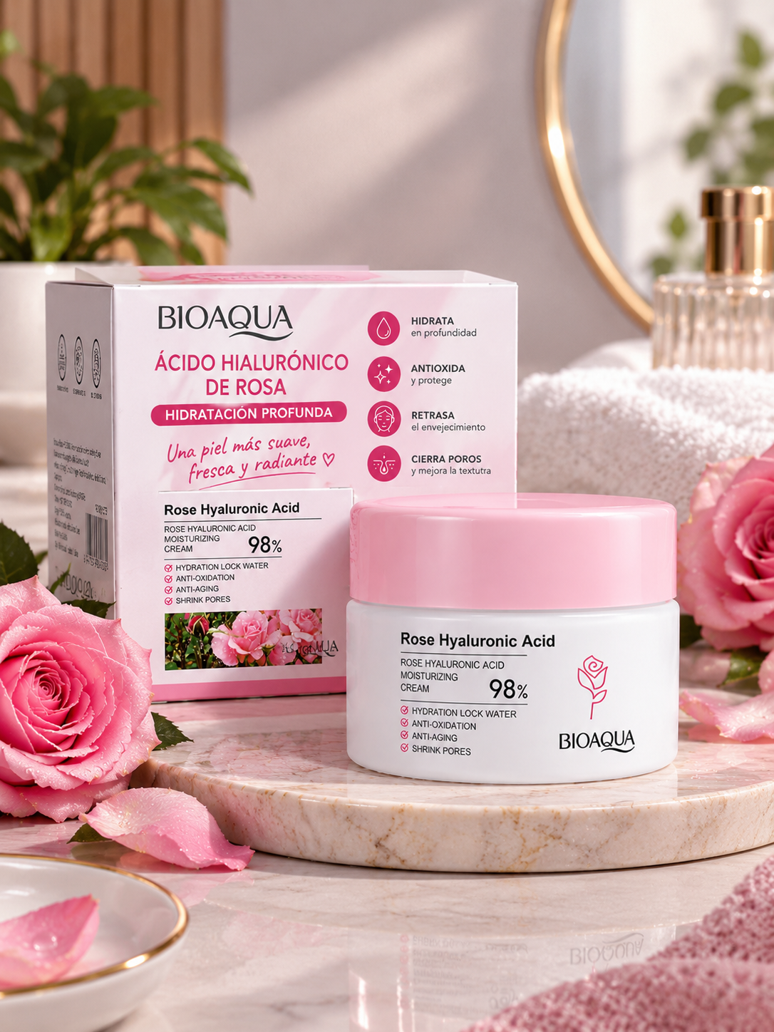 CREMA HIDRATANTE DE ROSA - BIOAQUA