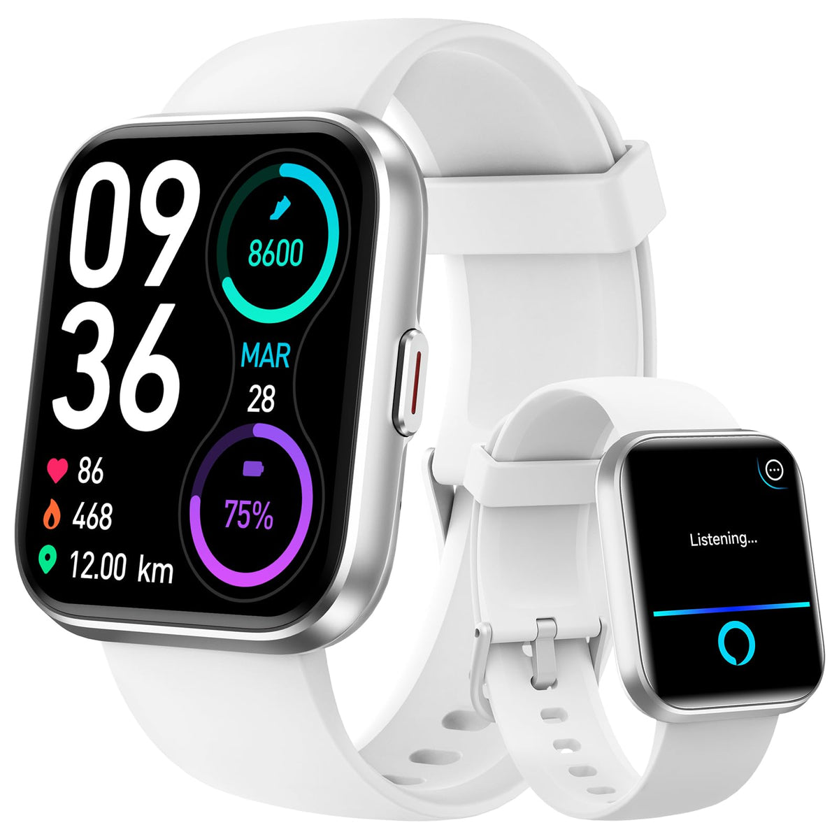 aeac Smart Watch for Women/Men Fitness Watch Alexa Built-in &amp; Stable Bluetooth Call with Heart Rate/SpO2/Sleep Monitor 100 Sports IP68 Waterproof Smartwatches for iOS Android